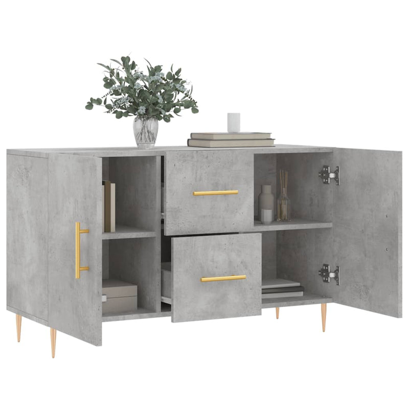 Sideboard Betongrau 100x36x60 cm Holzwerkstoff