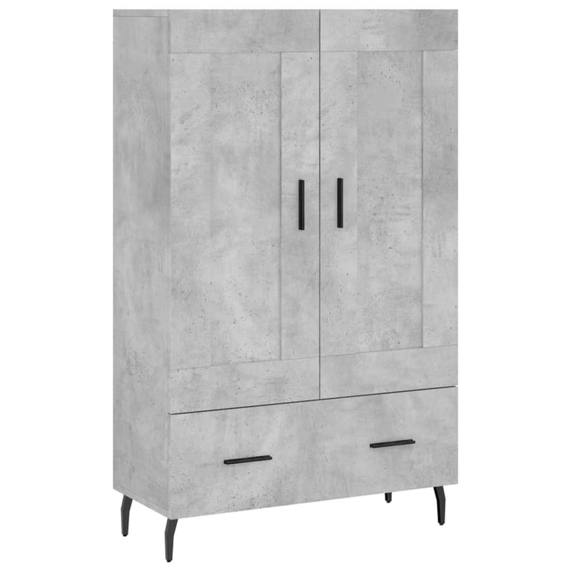 Highboard Betongrau 69,5x31x115 cm Holzwerkstoff