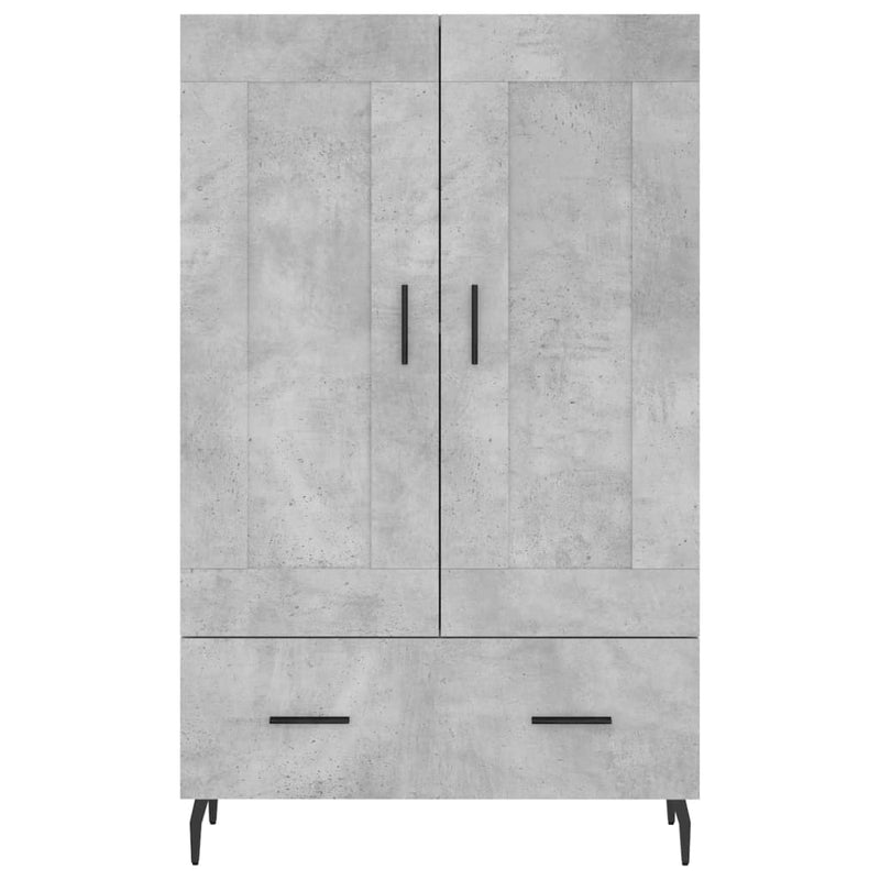 Highboard Betongrau 69,5x31x115 cm Holzwerkstoff