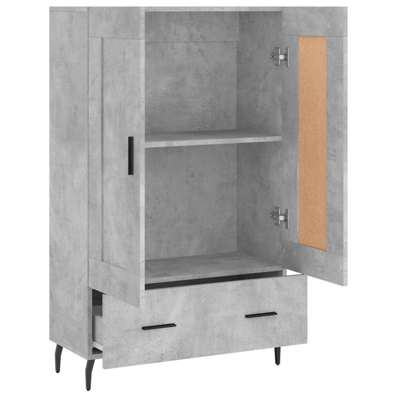 Highboard Betongrau 69,5x31x115 cm Holzwerkstoff