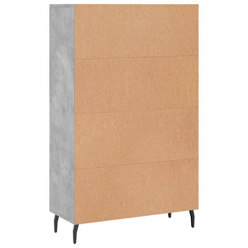 Highboard Betongrau 69,5x31x115 cm Holzwerkstoff