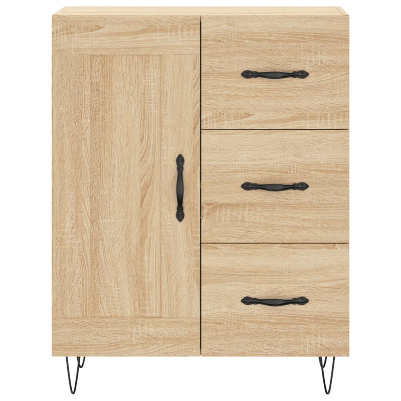 Highboard Sonoma-Eiche 69,5x34x180 cm Holzwerkstoff