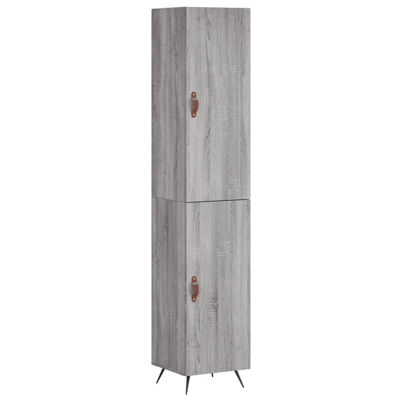 Highboard Grau Sonoma 34,5x34x180 cm Holzwerkstoff