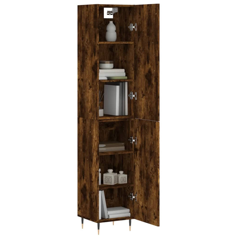 Highboard Räuchereiche 34,5x34x180 cm Holzwerkstoff