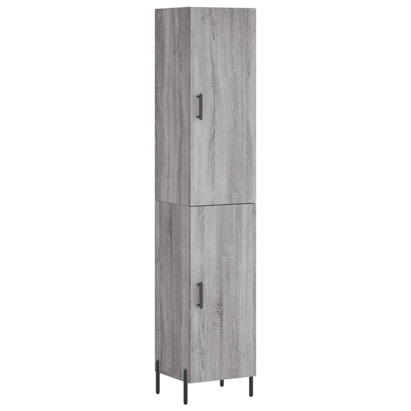 Highboard Grau Sonoma 34,5x34x180 cm Holzwerkstoff