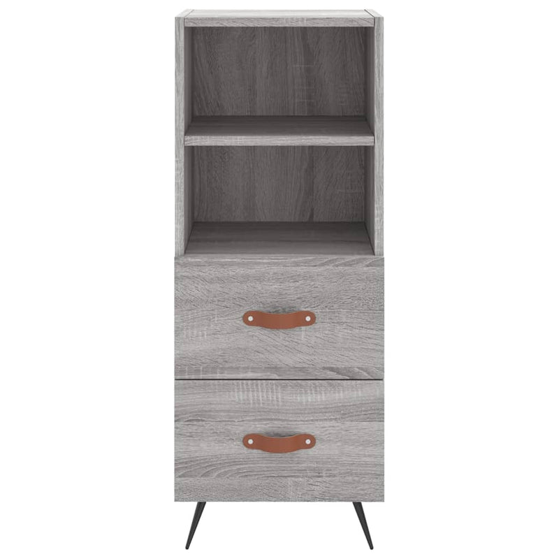 Highboard Grau Sonoma 34,5x34x180 cm Holzwerkstoff