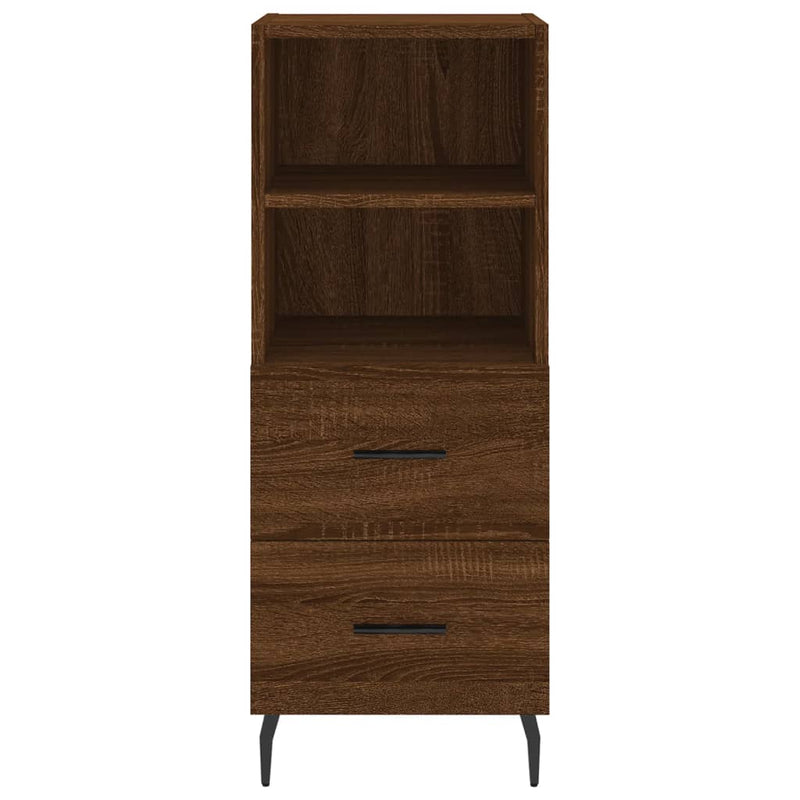 Highboard Braun Eichen-Optik 34,5x34x180 cm Holzwerkstoff