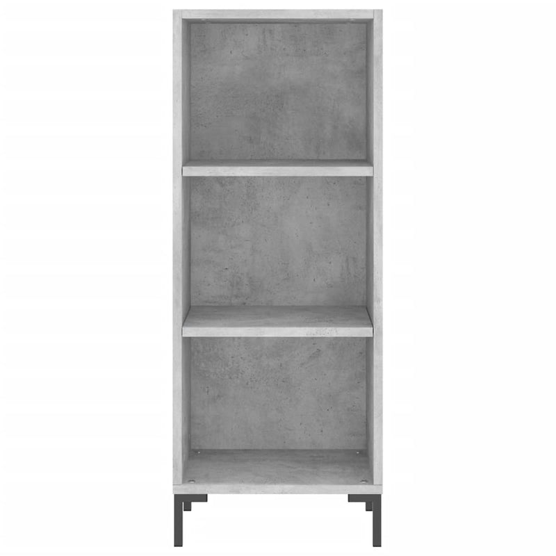 Highboard Betongrau 34,5x34x180 cm Holzwerkstoff