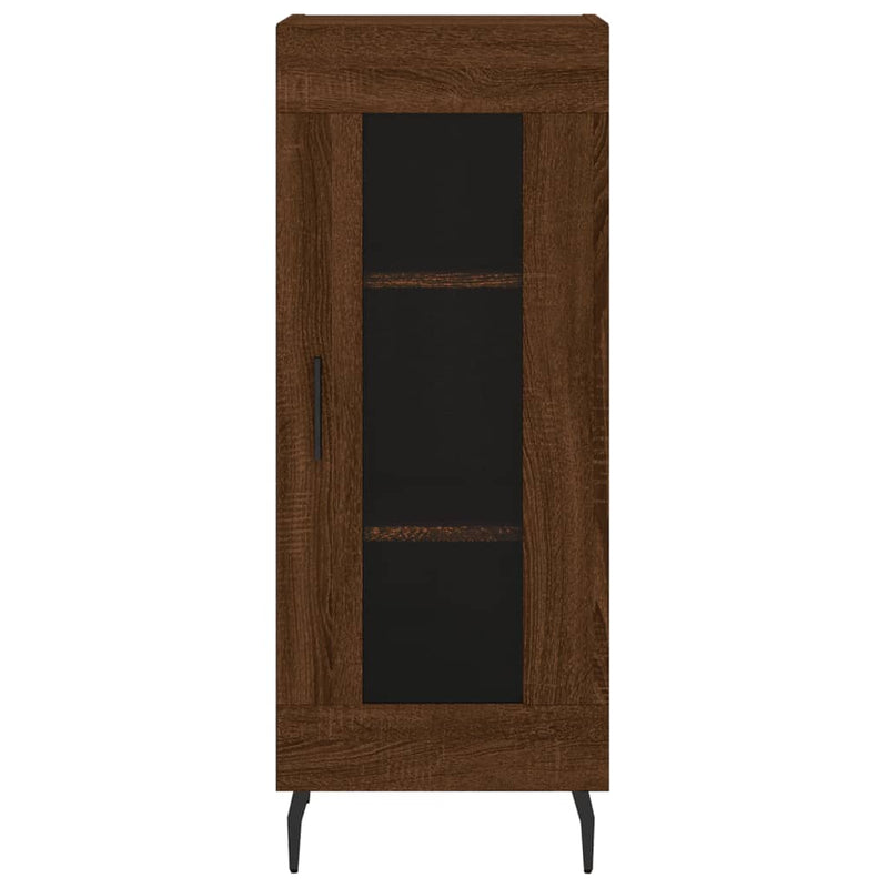 Highboard Braun Eichen-Optik 34,5x34x180 cm Holzwerkstoff