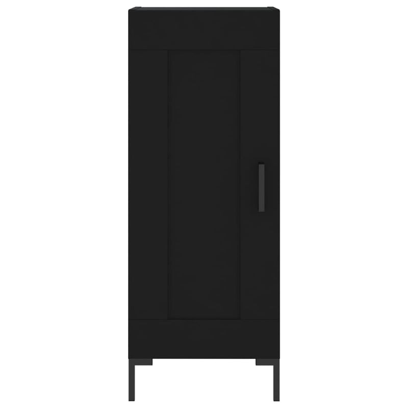 Highboard Schwarz 34,5x34x180 cm Holzwerkstoff