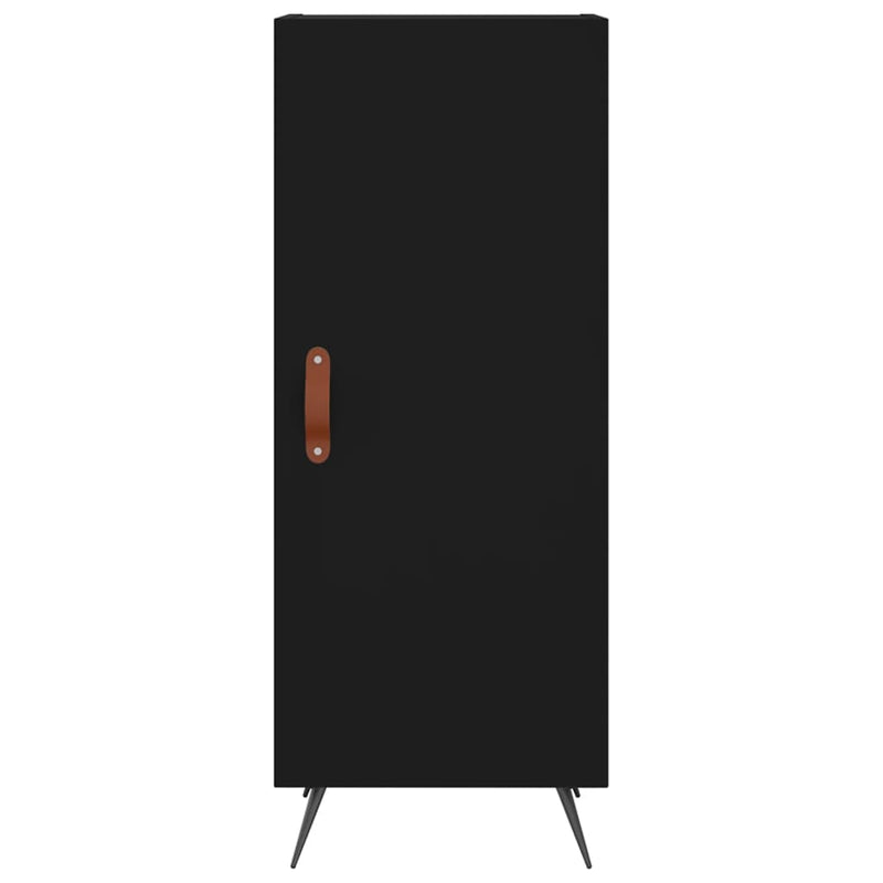 Highboard Schwarz 34,5x34x180 cm Holzwerkstoff