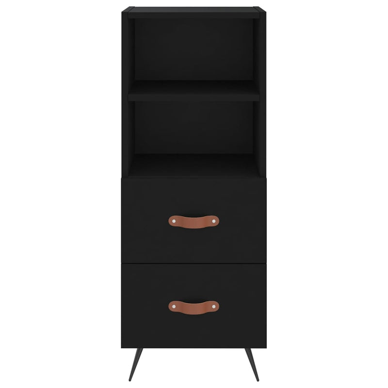 Highboard Schwarz 34,5x34x180 cm Holzwerkstoff