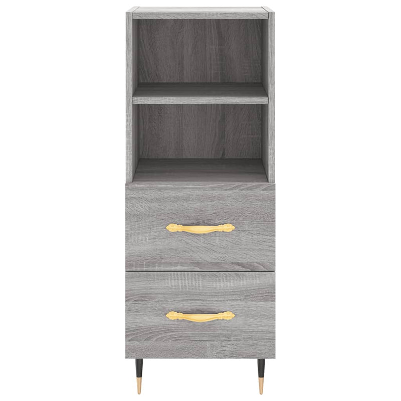 Highboard Grau Sonoma 34,5x34x180 cm Holzwerkstoff