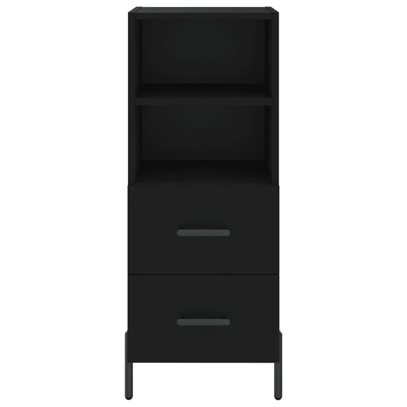 Highboard Schwarz 34,5x34x180 cm Holzwerkstoff