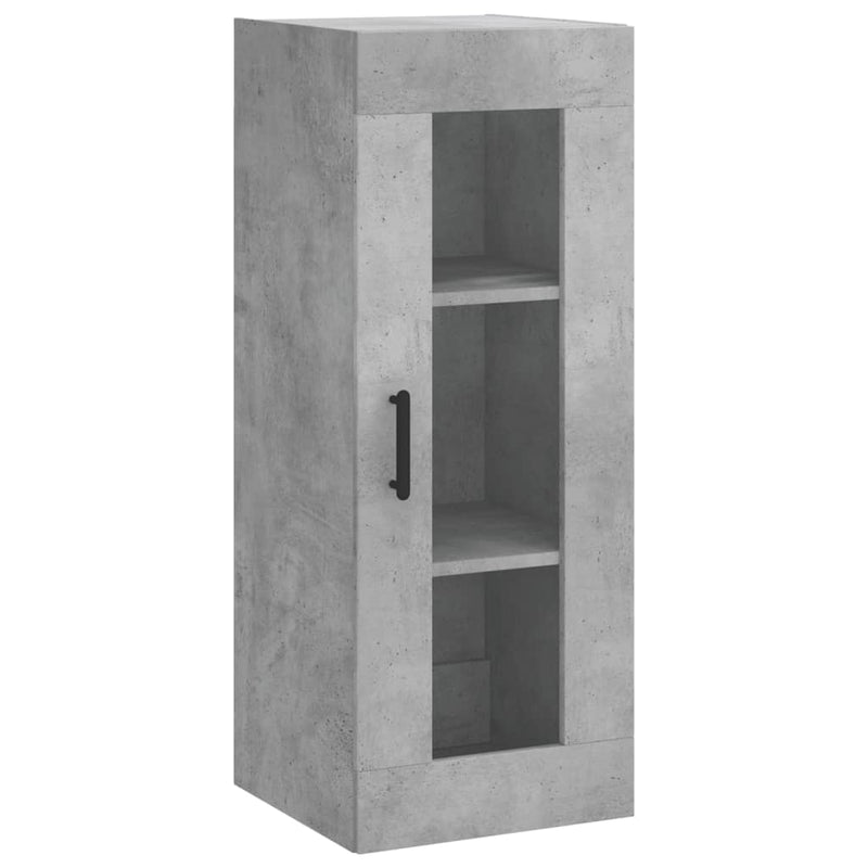 Highboard Betongrau 34,5x34x180 cm Holzwerkstoff