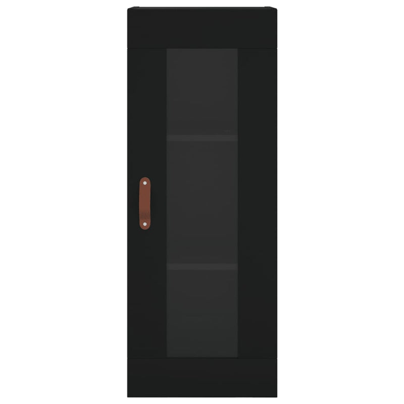 Highboard Schwarz 34,5x34x180 cm Holzwerkstoff