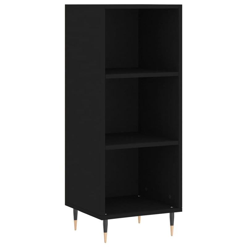 Highboard Schwarz 34,5x34x180 cm Holzwerkstoff