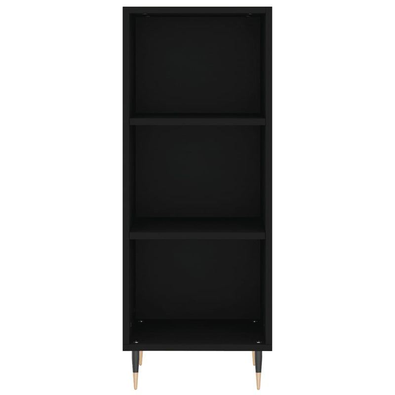 Highboard Schwarz 34,5x34x180 cm Holzwerkstoff