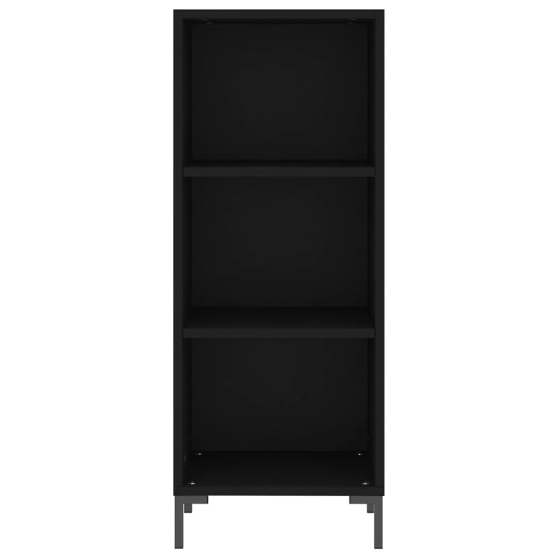 Highboard Schwarz 34,5x34x180 cm Holzwerkstoff