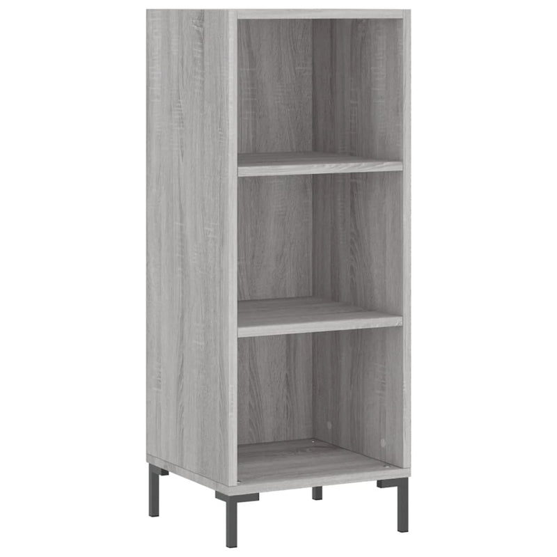 Highboard Grau Sonoma 34,5x34x180 cm Holzwerkstoff