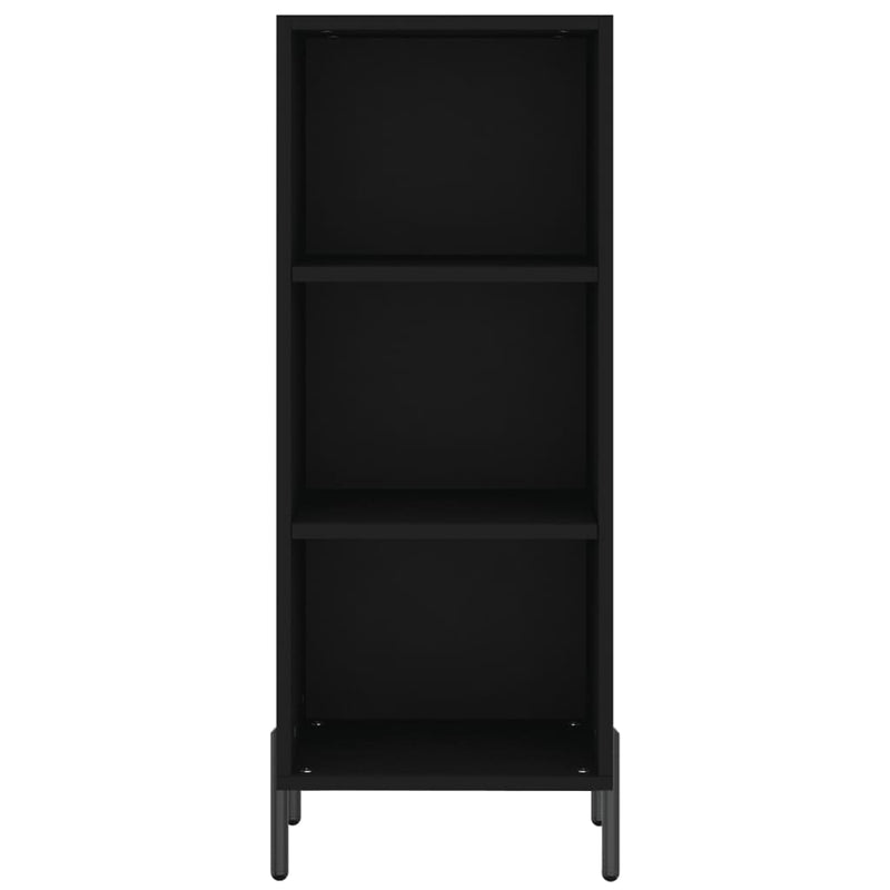 Highboard Schwarz 34,5x34x180 cm Holzwerkstoff