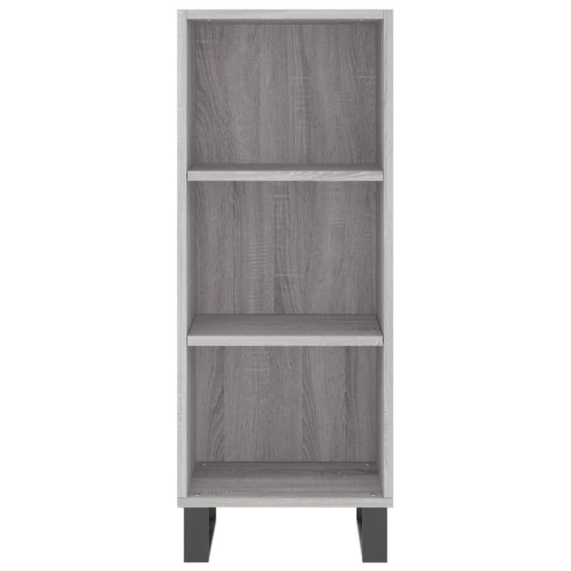 Highboard Grau Sonoma 34,5x34x180 cm Holzwerkstoff