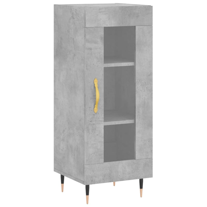 Highboard Betongrau 34,5x34x180 cm Holzwerkstoff