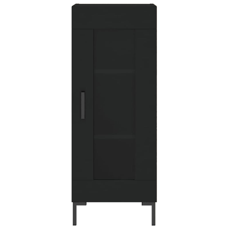 Highboard Schwarz 34,5x34x180 cm Holzwerkstoff