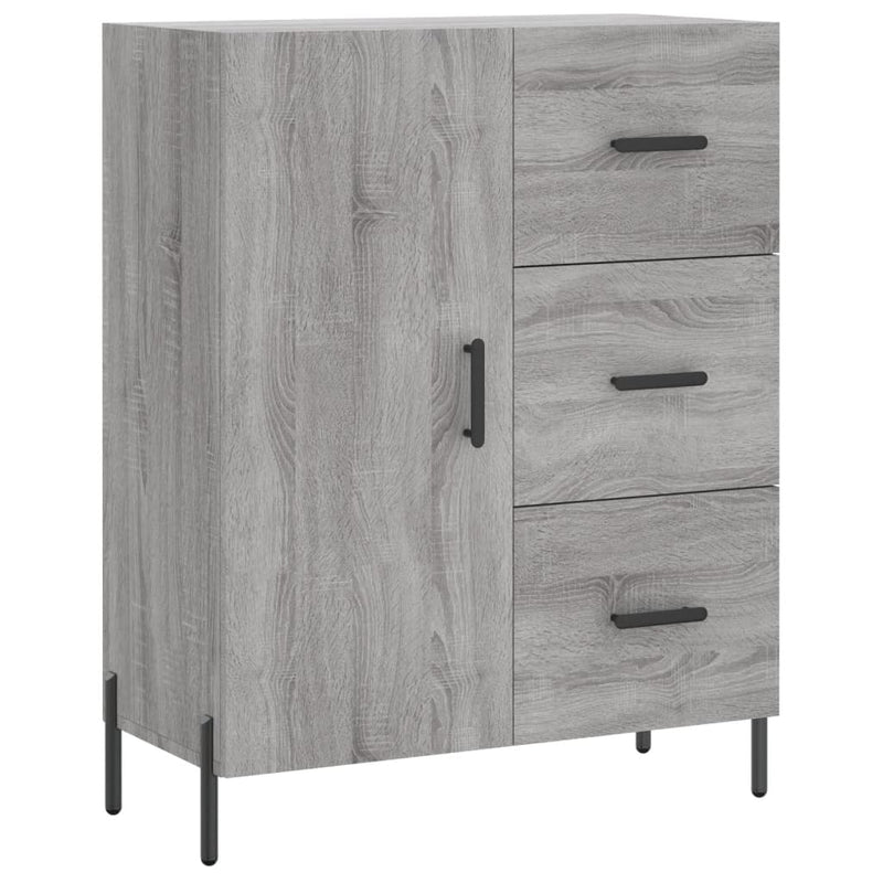 Highboard Grau Sonoma 69,5x34x180 cm Holzwerkstoff