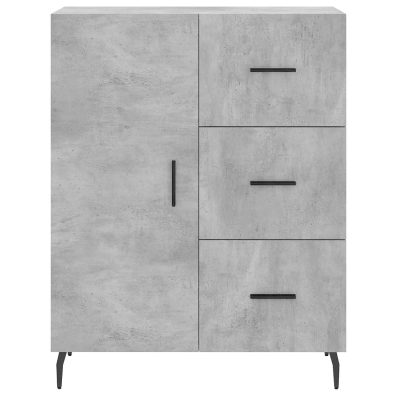 Highboard Betongrau 69,5x34x180 cm Holzwerkstoff