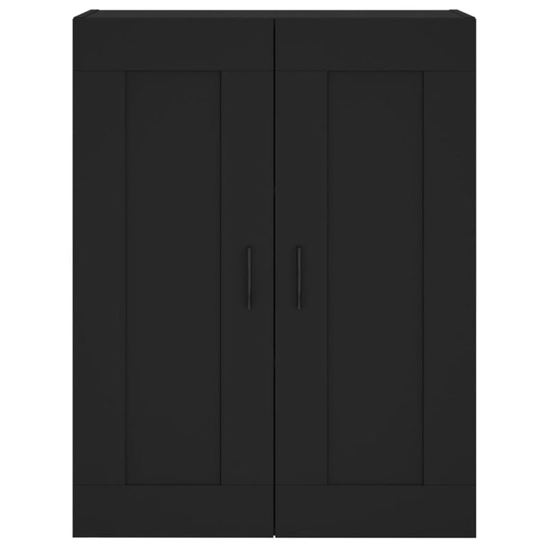 Highboard Schwarz 69,5x34x180 cm Holzwerkstoff