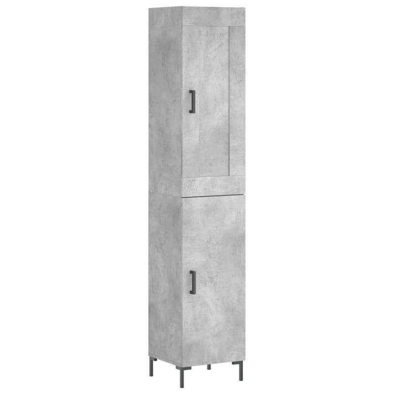 Highboard Betongrau 34,5x34x180 cm Holzwerkstoff