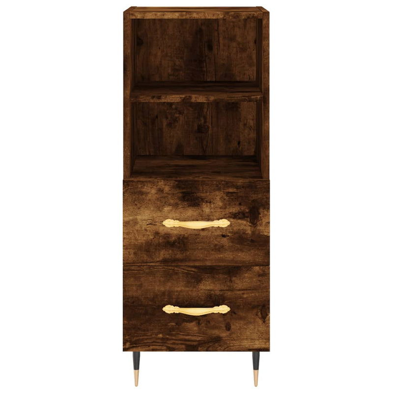 Highboard Räuchereiche 34,5x34x180 cm Holzwerkstoff