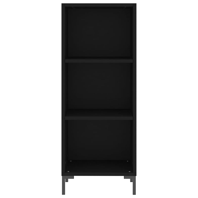 Highboard Schwarz 34,5x34x180 cm Holzwerkstoff