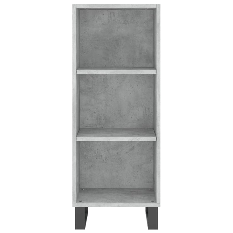 Highboard Betongrau 34,5x34x180 cm Holzwerkstoff