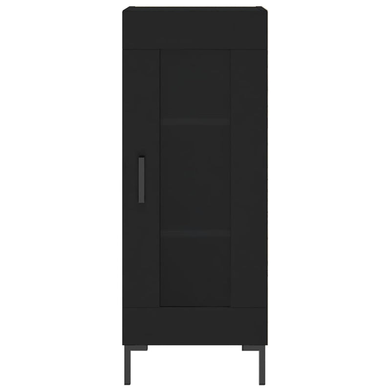 Highboard Schwarz 34,5x34x180 cm Holzwerkstoff