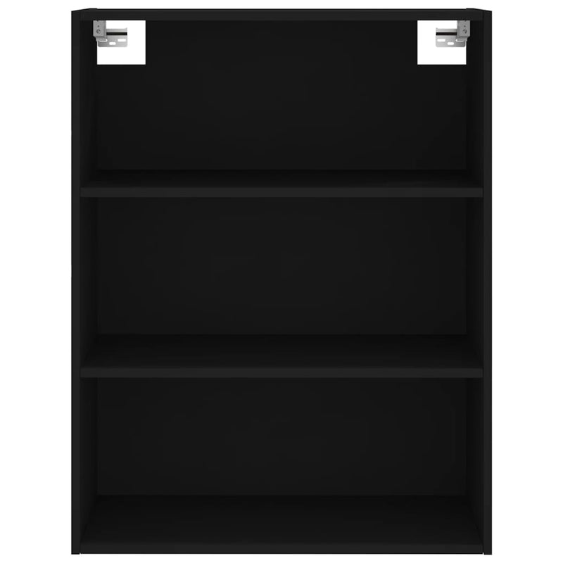 Highboard Schwarz 69,5x34x180 cm Holzwerkstoff