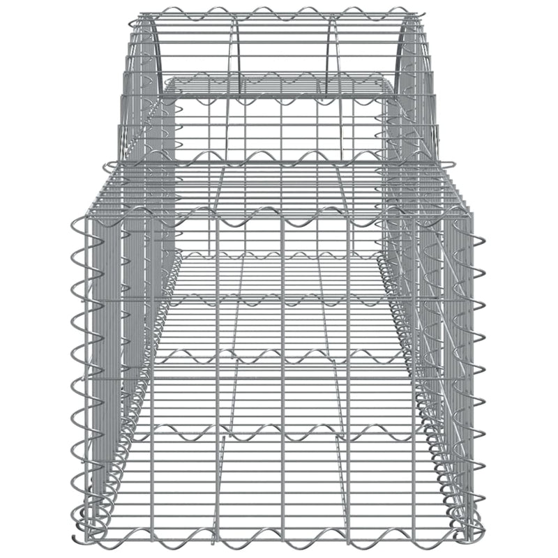 Gabionen mit Hochbogen 50 Stk. 200x50x40/60 cm Verzinktes Eisen