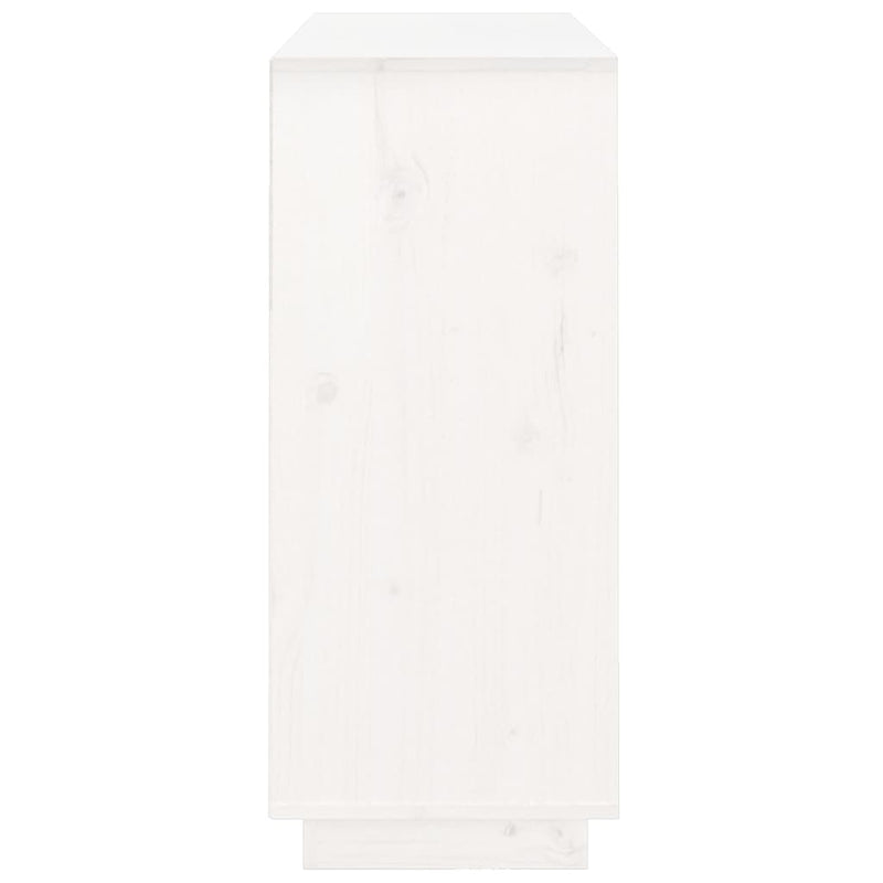 Sideboard Weiß 104,5x34x80 cm Massivholz Kiefer
