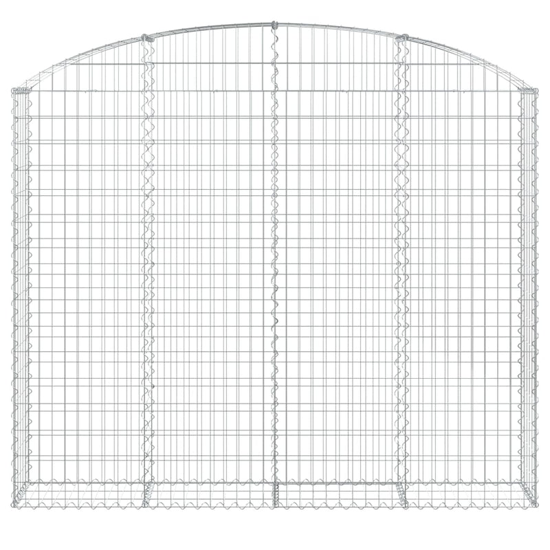 Gabione mit Hochbogen 200x30x160/180 cm Verzinktes Eisen