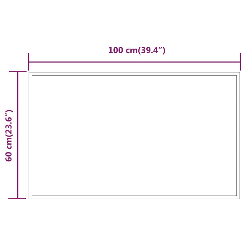 LED-Badspiegel 60x100 cm