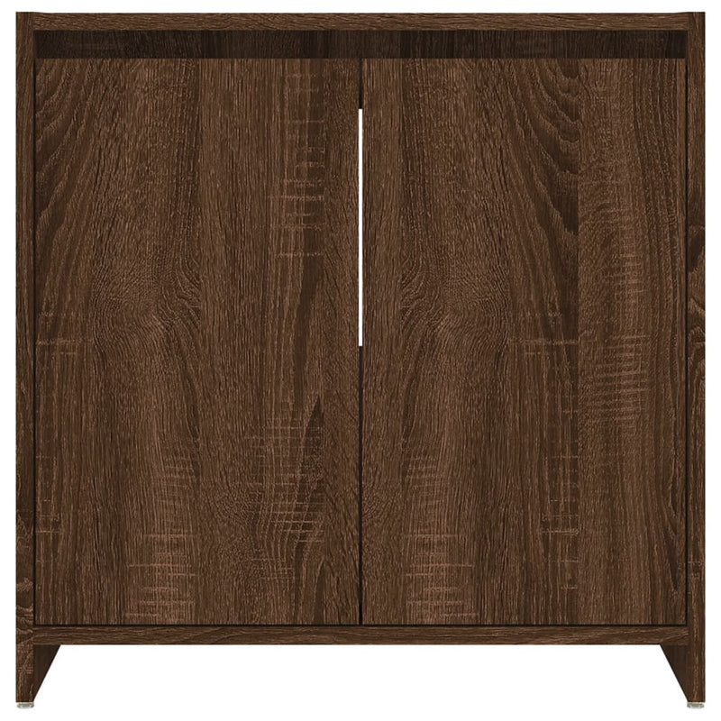 Badschrank Braun Eichen-Optik 60x33x61 cm Holzwerkstoff