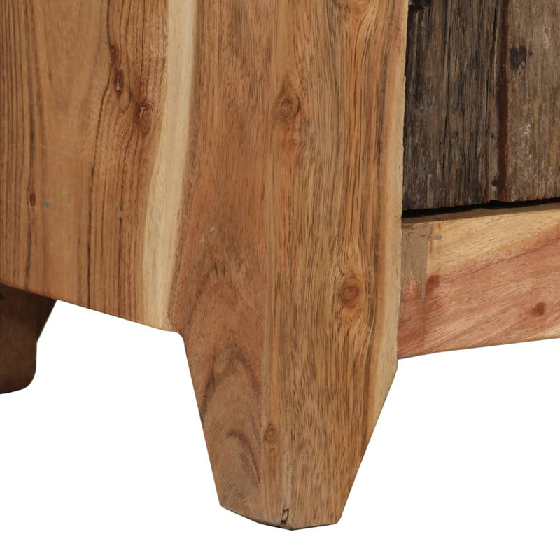 Sideboard 55x33x75 cm Massivholz Akazie und Altholz