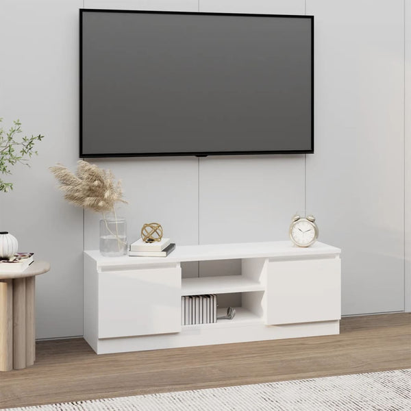 TV-Schrank mit Tür Weiß 102x30x36 cm