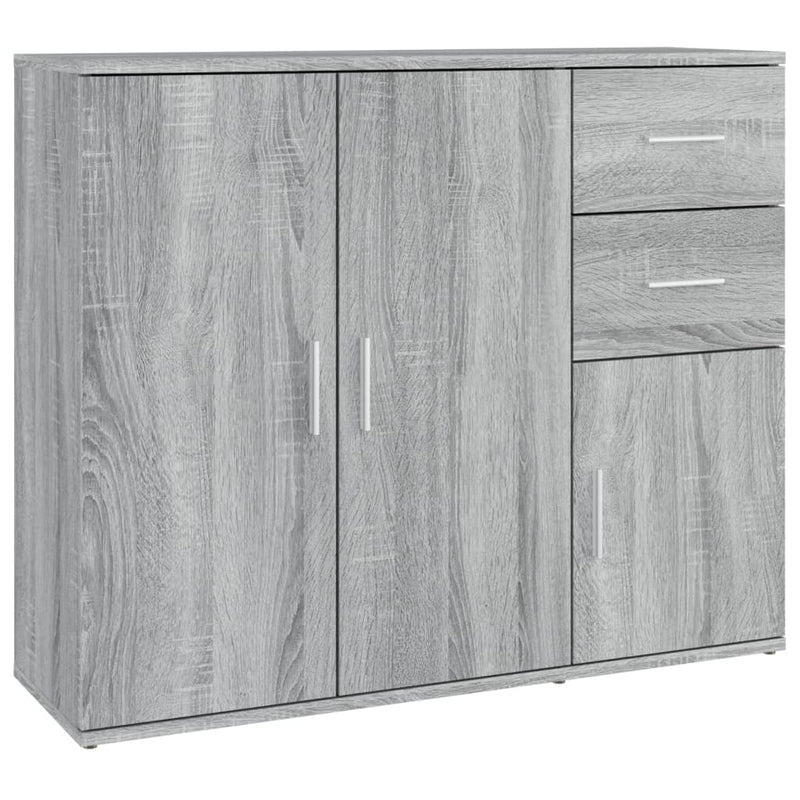 Sideboard Grau Sonoma 91x29,5x75 cm Holzwerkstoff