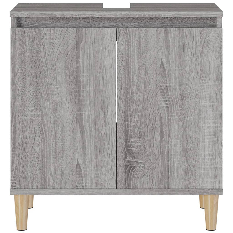 Waschbeckenunterschrank Grau Sonoma 58x33x60 cm Holzwerkstoff