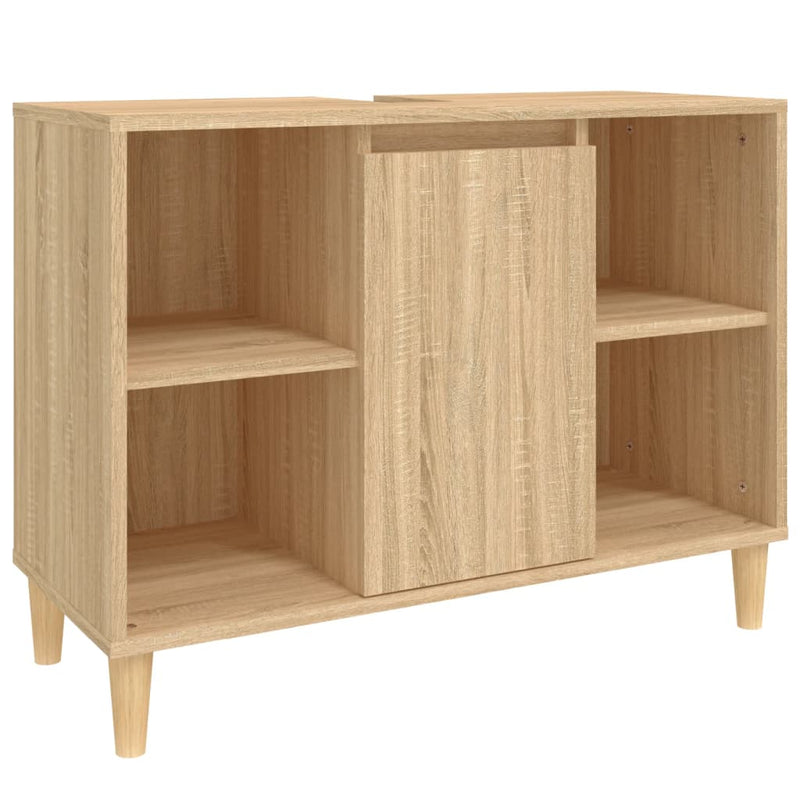 Waschbeckenunterschrank Sonoma-Eiche 80x33x60 cm Holzwerkstoff