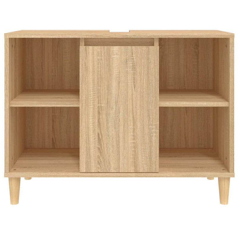 Waschbeckenunterschrank Sonoma-Eiche 80x33x60 cm Holzwerkstoff