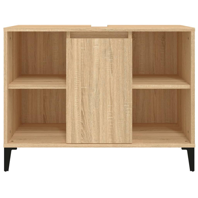 Waschbeckenunterschrank Sonoma-Eiche 80x33x60 cm Holzwerkstoff