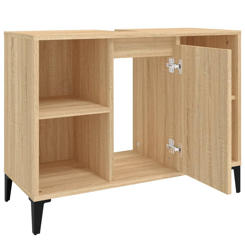 Waschbeckenunterschrank Sonoma-Eiche 80x33x60 cm Holzwerkstoff